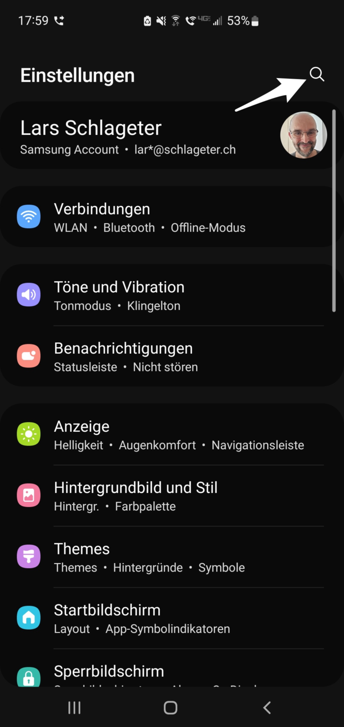 Android Einstellungen