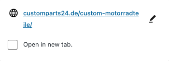 Funktion "Open in new tab" beim WordPress-Link