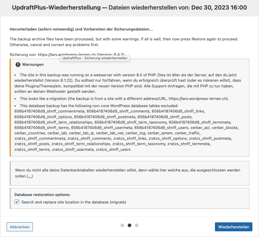 UpDraft Plus Warnhinweise